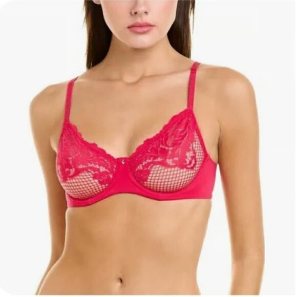 Le Mystere Women's Lace Allure Unlined Bra Size 34D - Picture 1 of 5